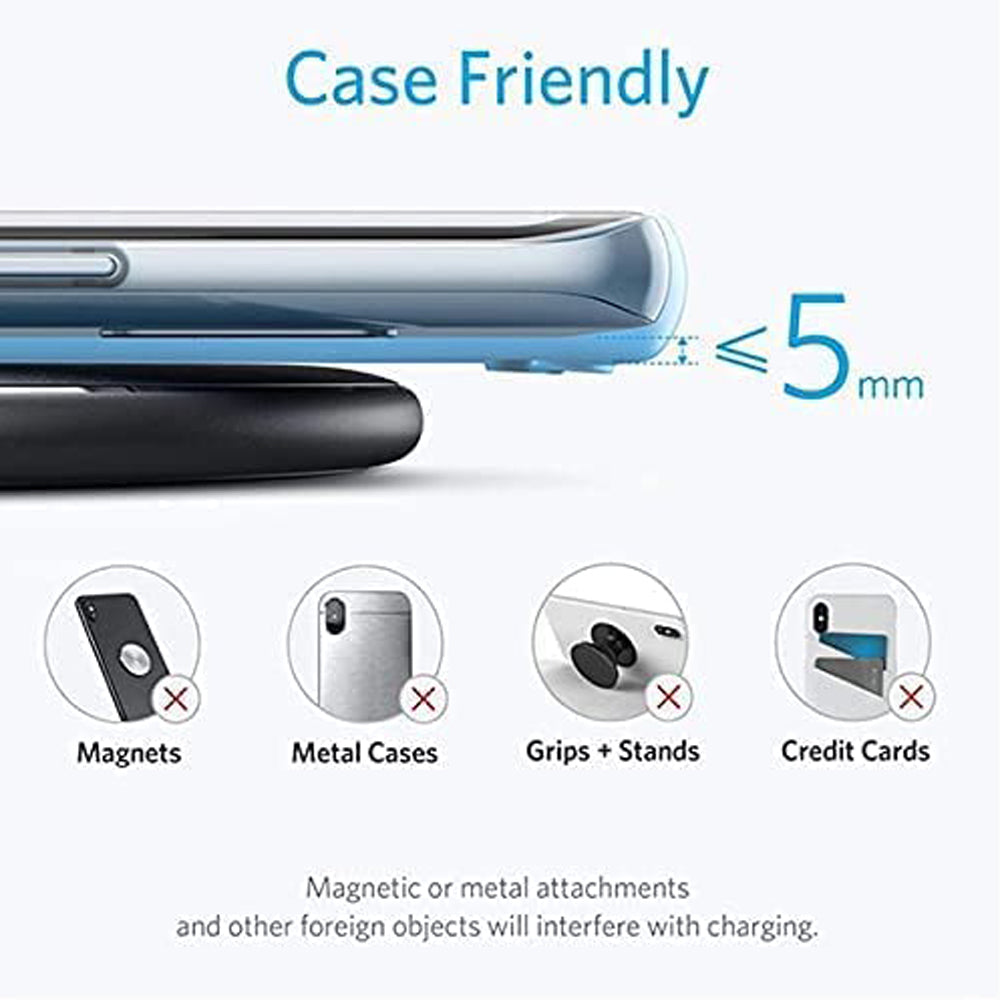 Wireless Charger Charging Pad Cordless Phone Charger Silver