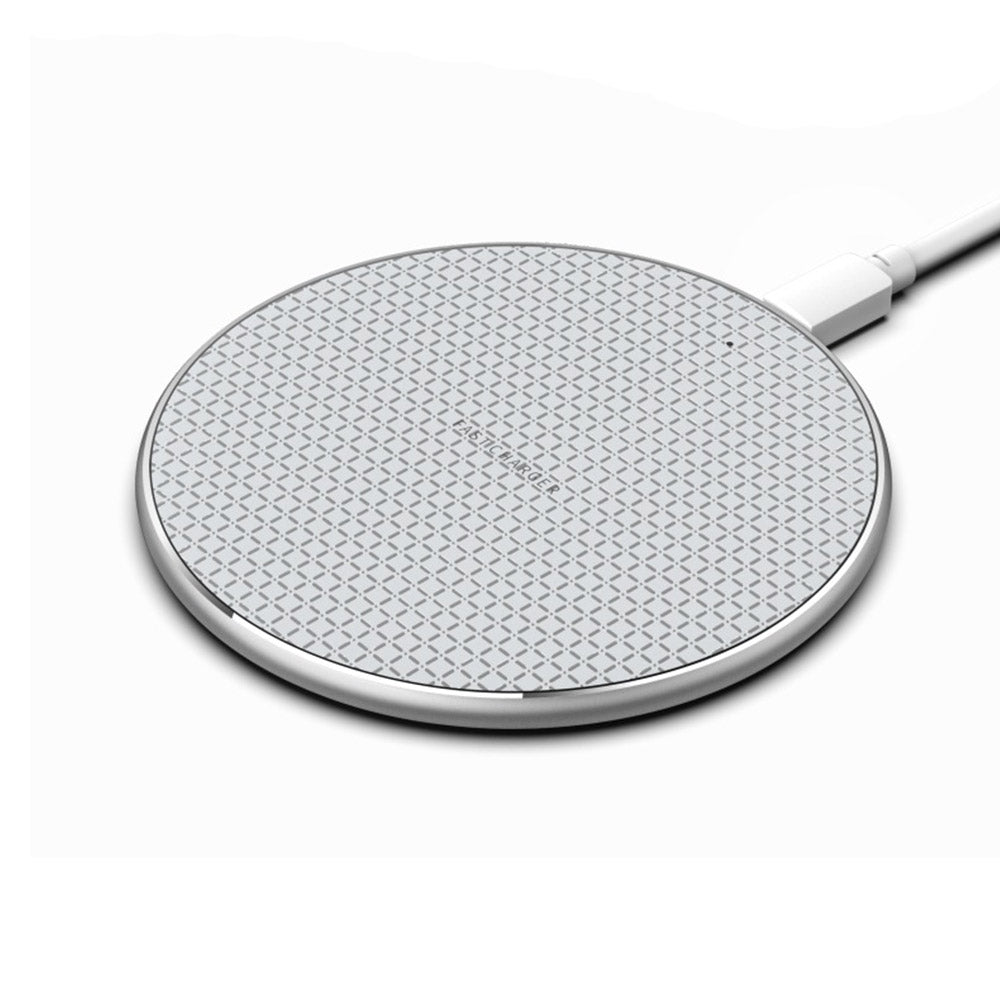 Wireless Charger Charging Pad Cordless Phone Charger Silver