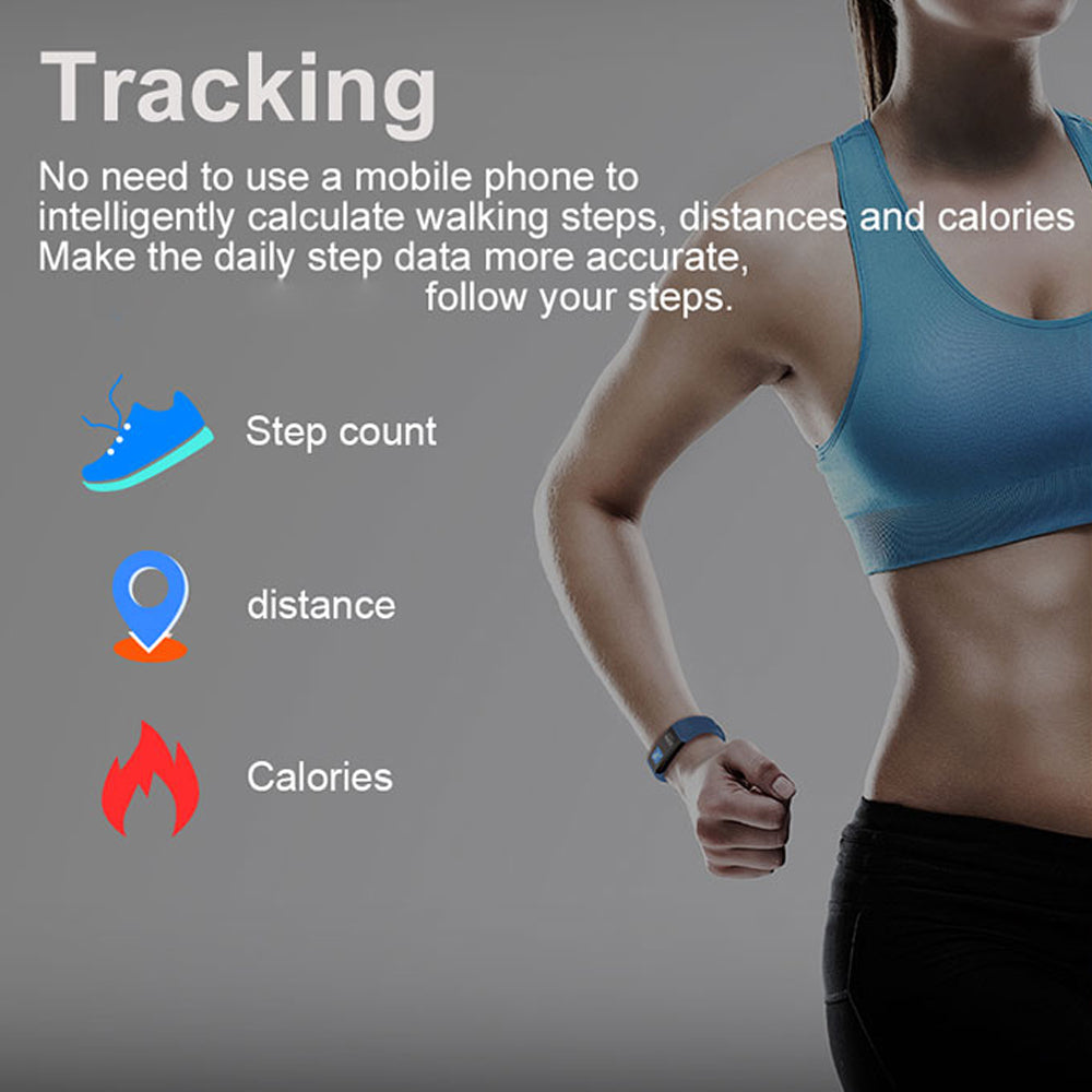 20 In 1 115plus Smart Fitness Tracker Bands Water Resistant Sport Watch Bluetooth Smart Touch Wristband Health Monitoring Bracelet Blue