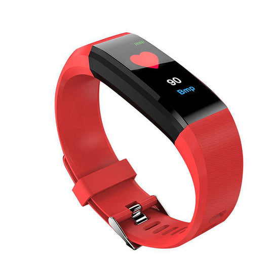 20 In 1 115plus Smart Fitness Tracker Bands Water Resistant Sport Watch Bluetooth Smart Touch Wristband Health Monitoring Bracelet Red