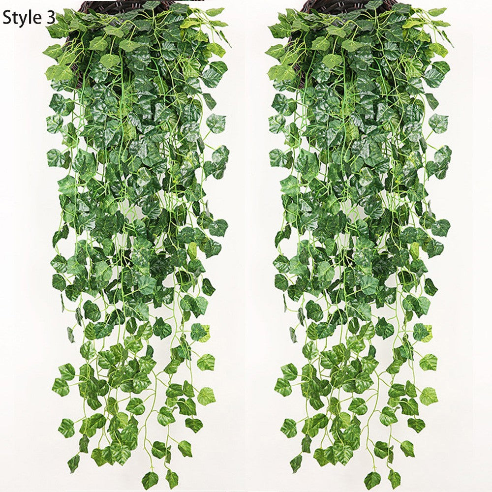 2Pcs Artificial Plants Ivy Vine Hanging Leaf Garland Plants Home Decoration - Style 3