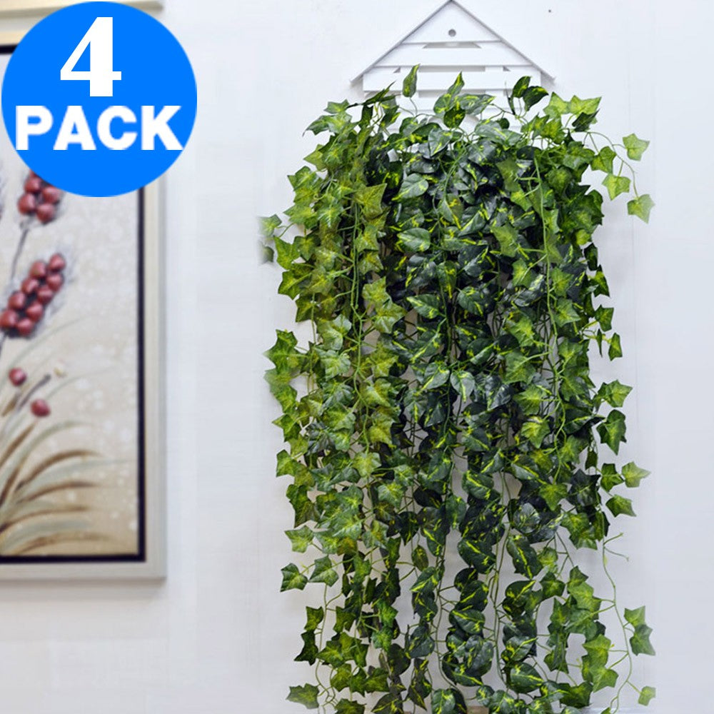 4 X Artificial Ivy Vine Hanging Leaf Garland Plants Home Decoration Artificial Plants