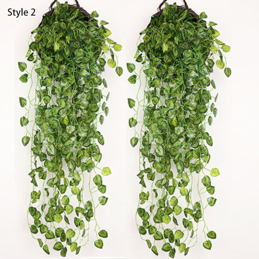 4Pcs Artificial Plants Ivy Vine Hanging Leaf Garland Plants Home Decoration - Style 2