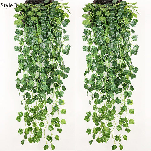 4Pcs Artificial Plants Ivy Vine Hanging Leaf Garland Plants Home Decoration - Style 3