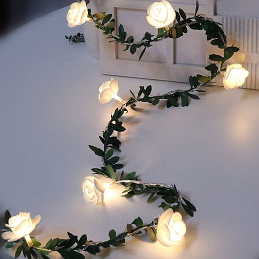 6M 40LED USB Charging Flower Vine Fairy String Light Night Lamp Home Decoration