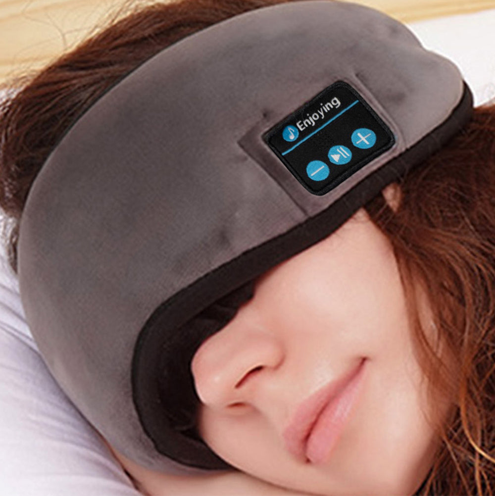 Bluetooth Sleep Mask Wireless Bluetooth 5.0 Eye Mask Headphones Earphone Sleep Mask Grey