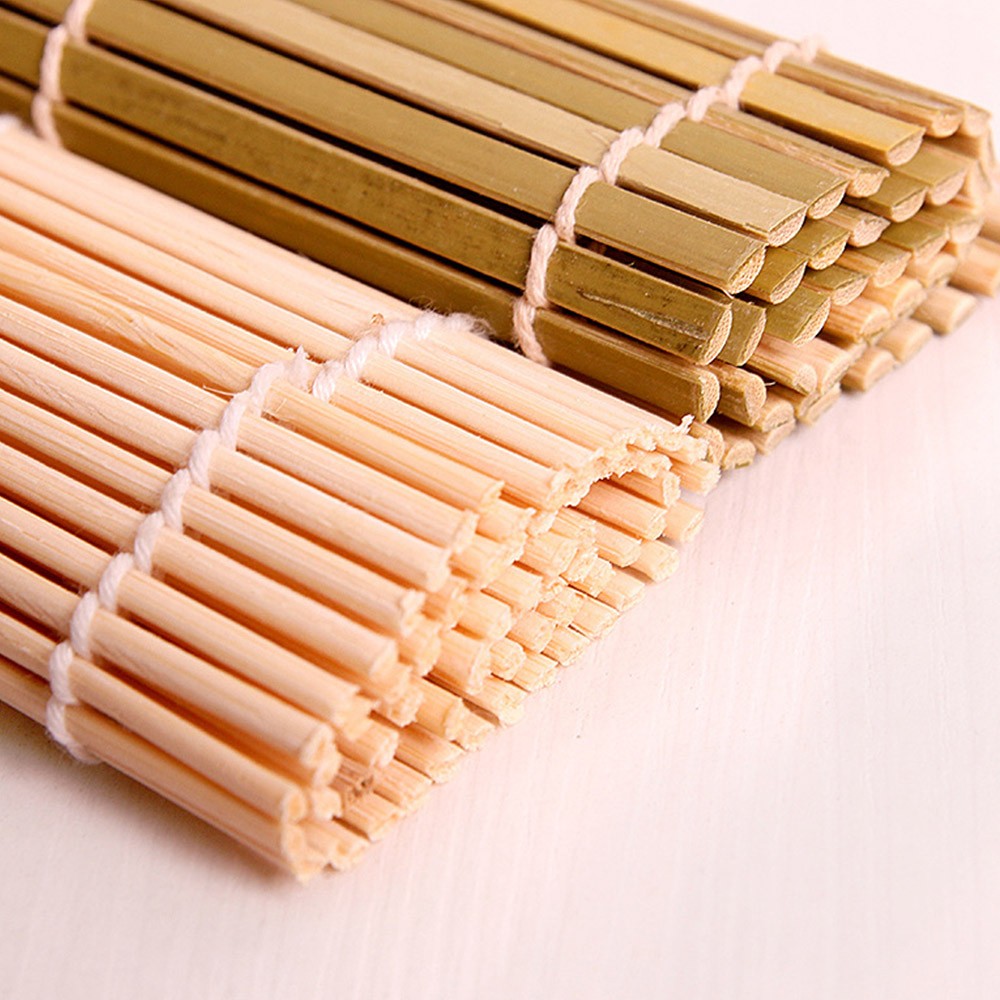 2 Sets of DIY Sushi Making Tool Set with Package Bag Practical Sushi Roll Curtain Chopsticks Spatula Sauce Dish Sushi Knife Set