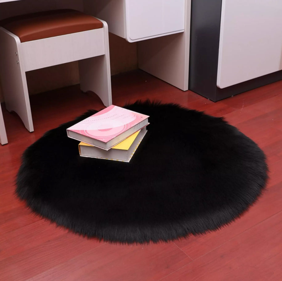 35x35cm Soft Round Seat Cushion Black