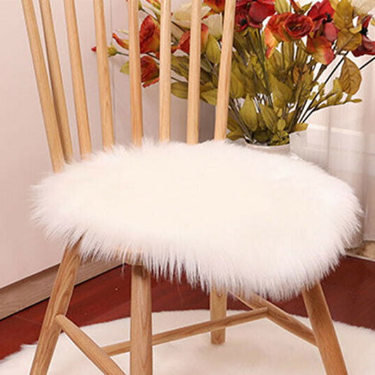 35x35cm Soft Round Seat Cushion White