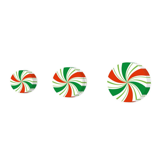 12pcs Xmas Round Candy Wall Stickers