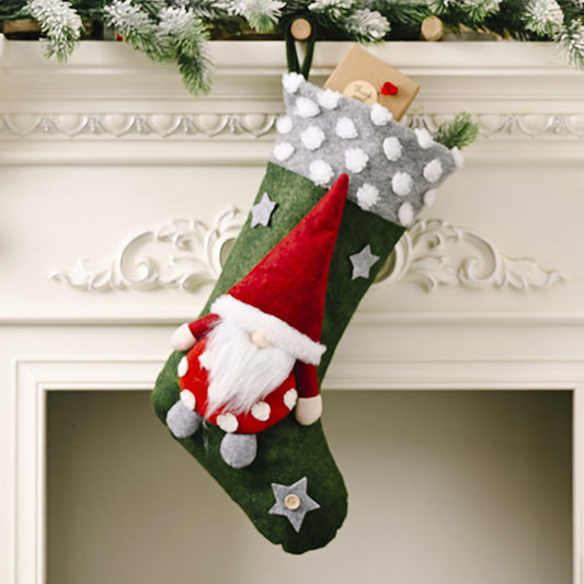 Christmas Socks Cute Faceless Doll Bag Candy Bag