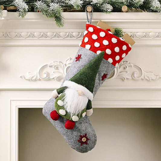 Christmas Socks Cute Faceless Doll Bag Candy Bag
