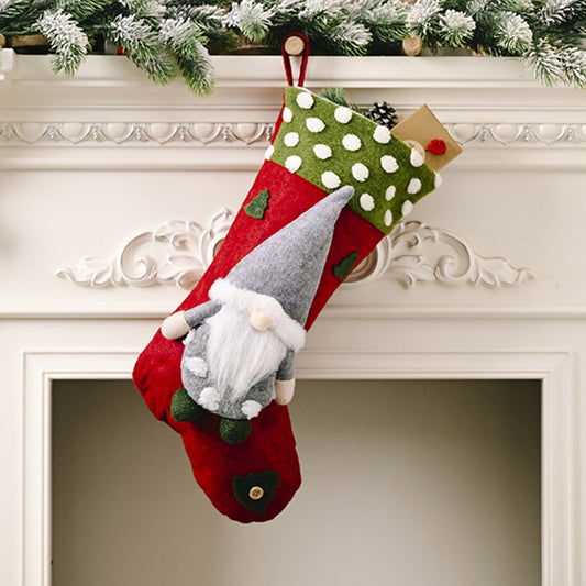 Christmas Socks Cute Faceless Doll Bag Candy Bag