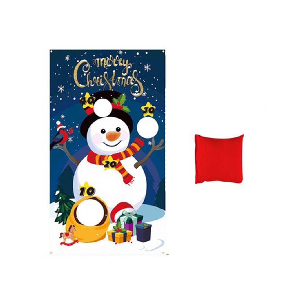 Snowman Christmas Hanging Game Flag Throwing Bag