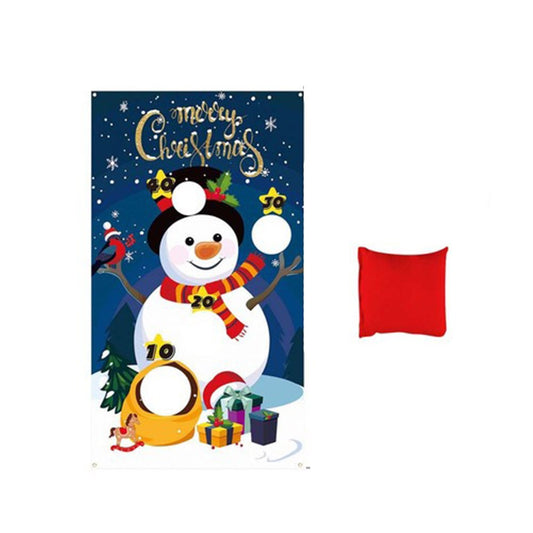 Snowman Christmas Hanging Game Flag Throwing Bag