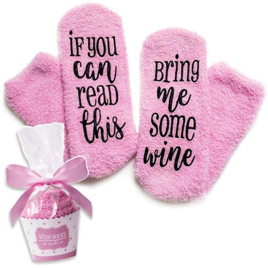 2Pairs Cake Socks Comfortable Dispensing Bottom Socks Letter Pattern Socks