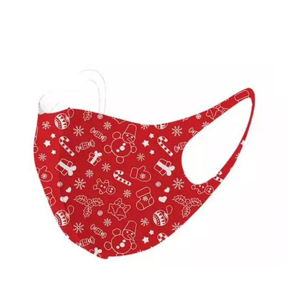 10Pcs For Kid Reusable Christmas Themed Face Masks Earloop Face Masks
