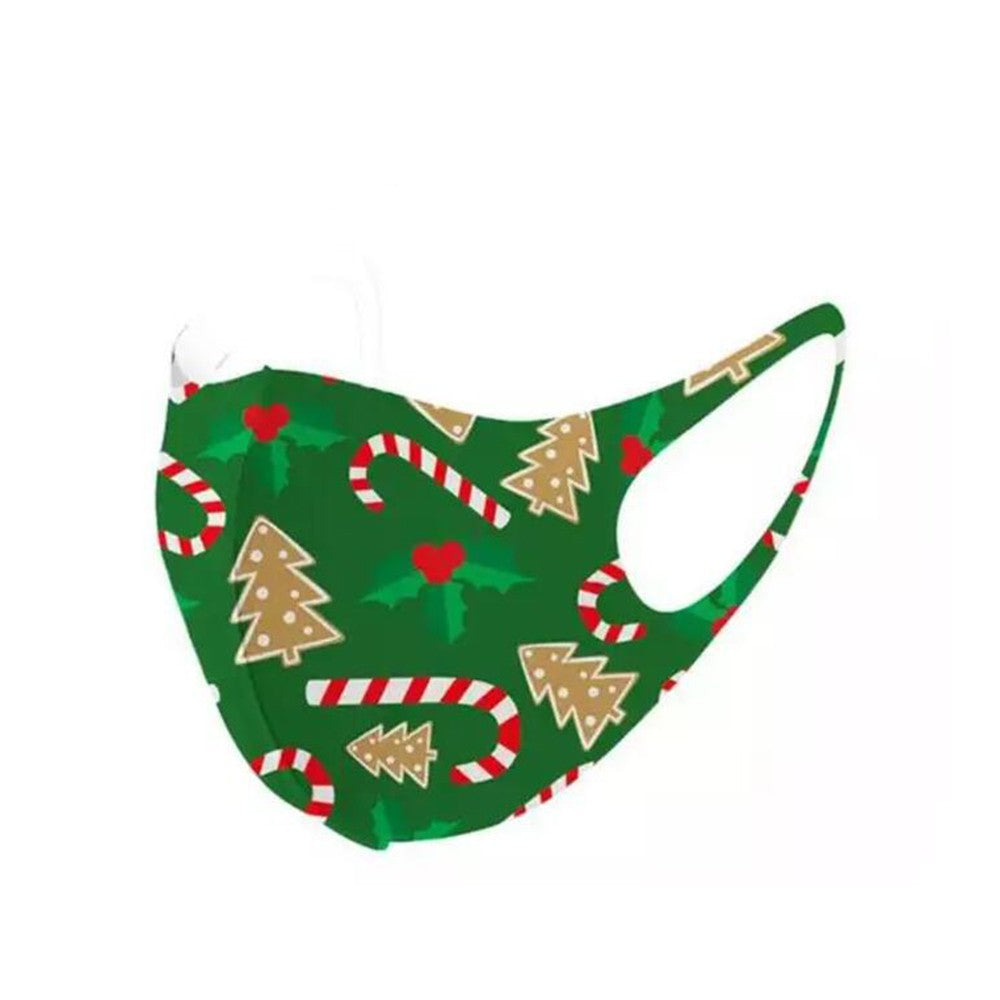 5Pcs For Kid Reusable Christmas Themed Face Masks Earloop Face Masks