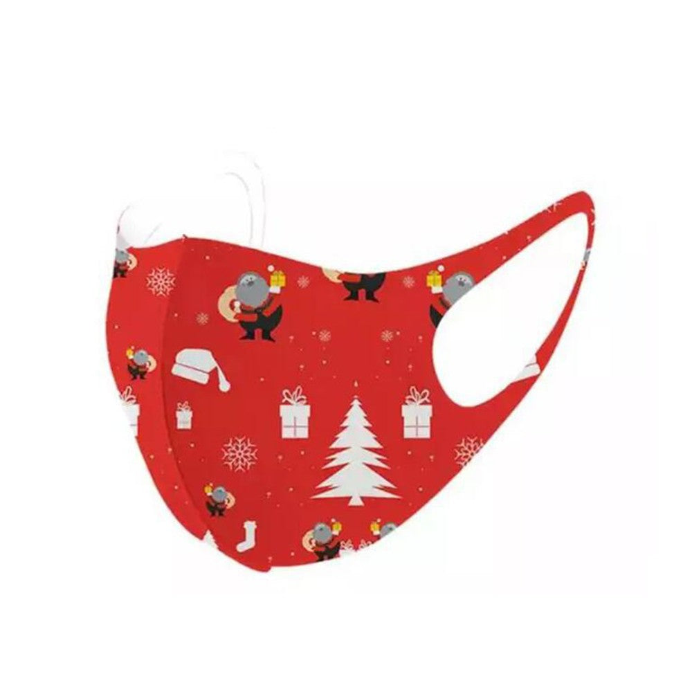 5Pcs For Adult Reusable Christmas Themed Face Masks Earloop Face Masks