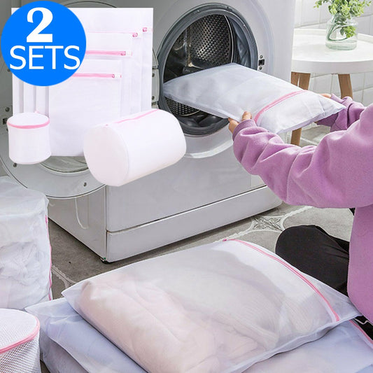 2 X 6pcs Set Laundry Wash Bags Clothes Sock Washing Organizer Zipper Clothes Mesh Washing Bags Clothes Storage Bags