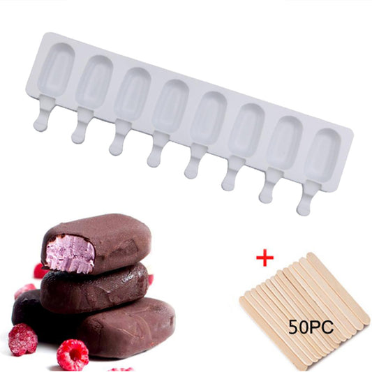 Eight  Cavities  of  Kitchen  Ice  Cream Molds and 50 Ice Lollies