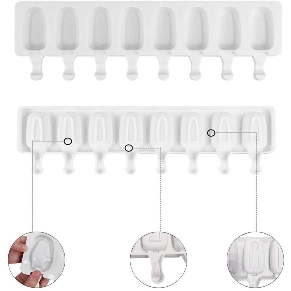 Eight  Cavities  of  Kitchen  Ice  Cream Molds and 50 Ice Lollies