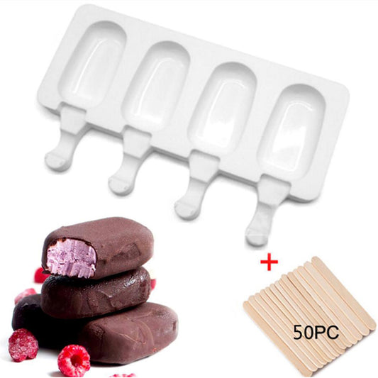 Four Cavities of  Kitchen  Ice  Cream Molds and 50 Ice Lollies