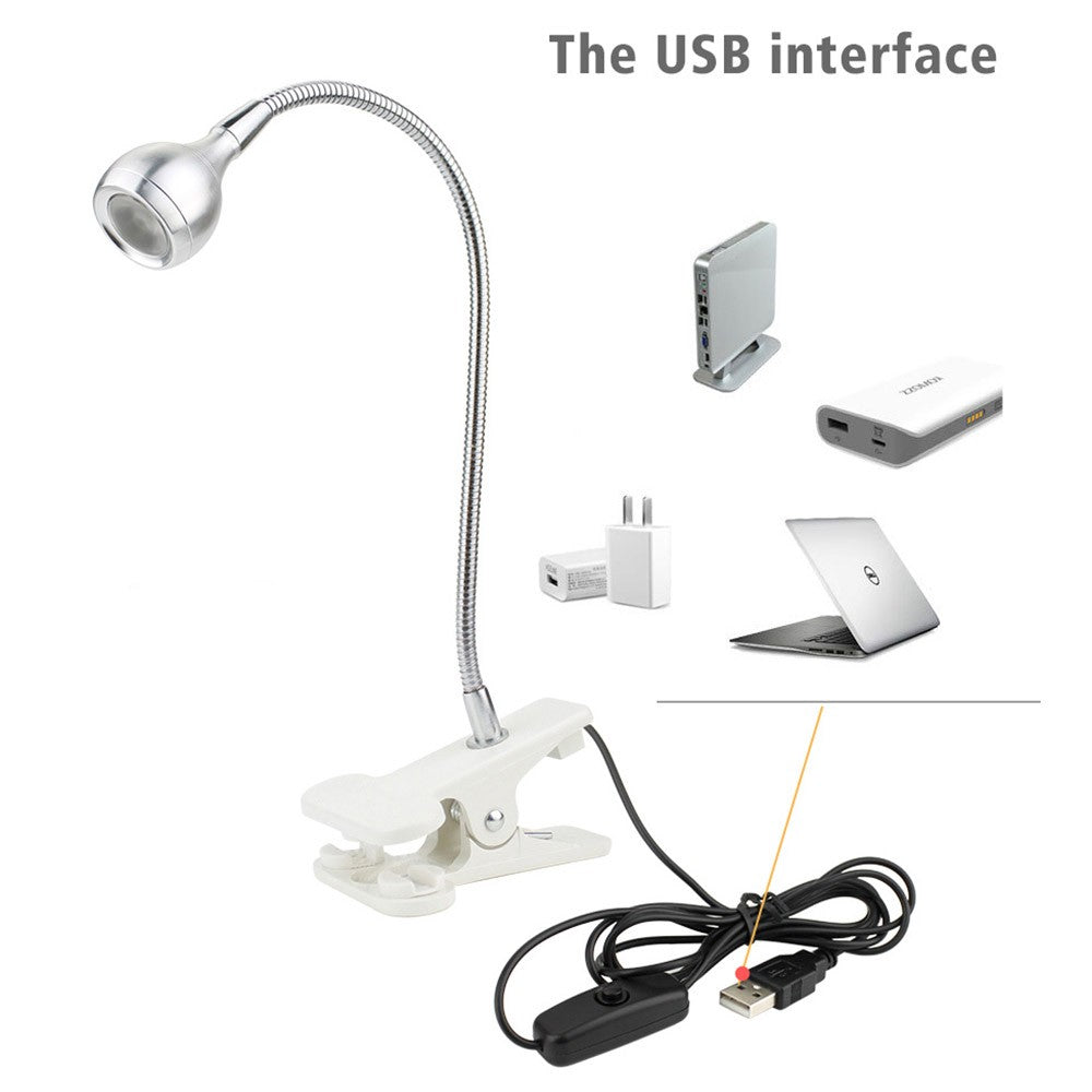 Clip on LED Book Light USB Desktop Lamp Flexible Reading LED Light LED Book Lamp Bedside Light