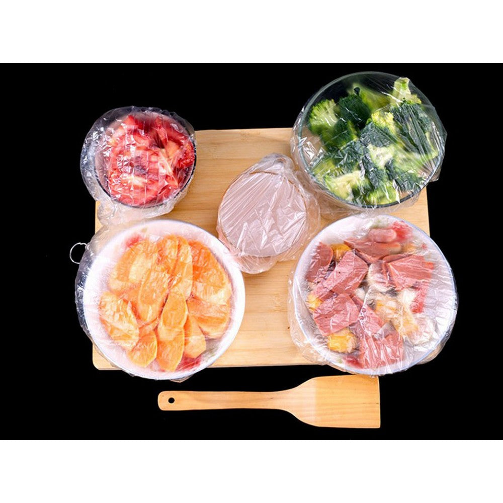 200pcs Clear Plastic Food Bowl Seal
