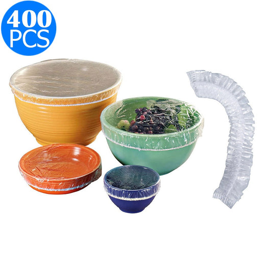 400pcs Clear Plastic Food Bowl Seal