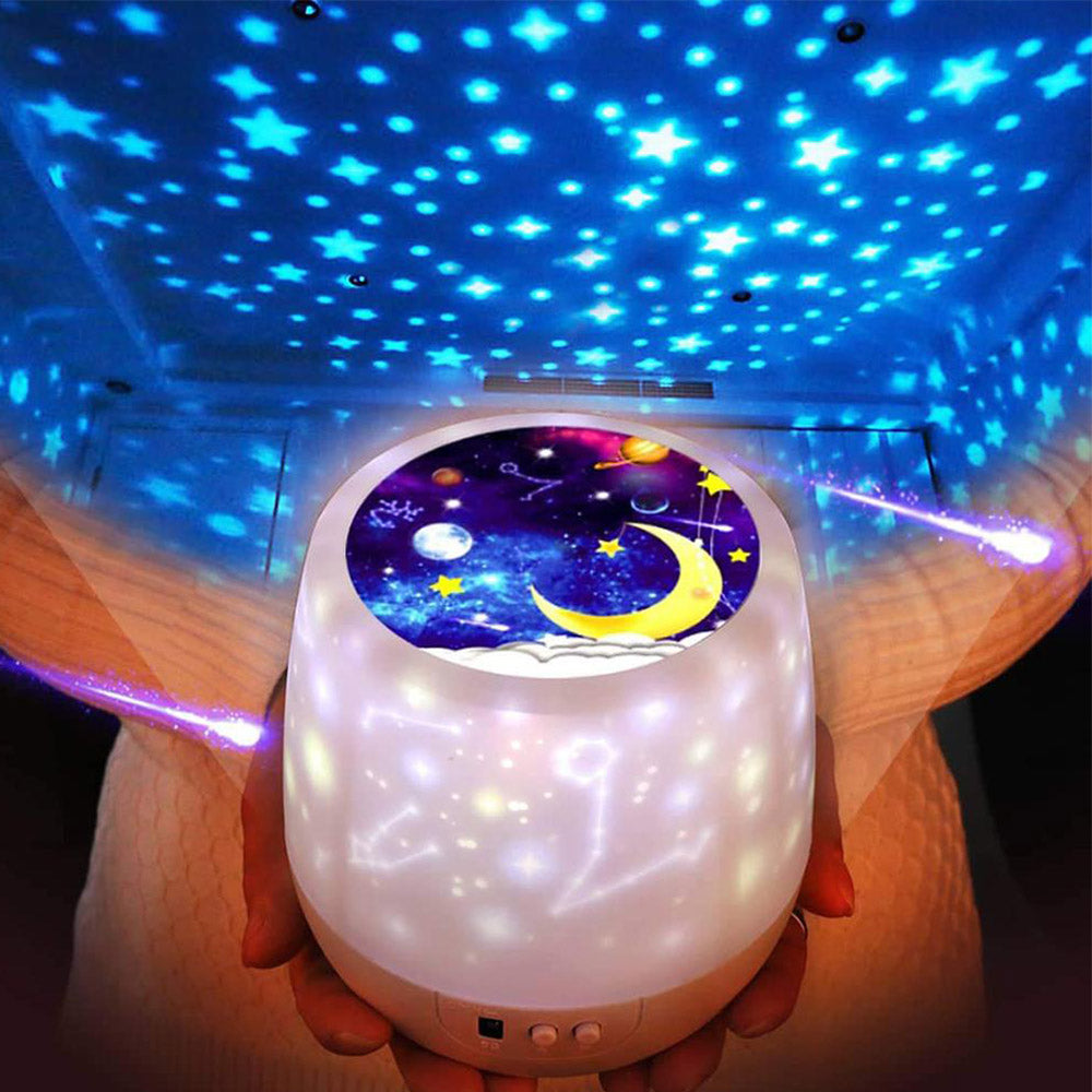 Moon Star Projector Starry Night Light Sky Lights Baby Kids Bedside Lamp
