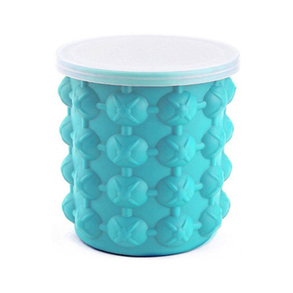 2 X Small Ice Cube Making Buckets Silicone Ice Making Mould with Lid