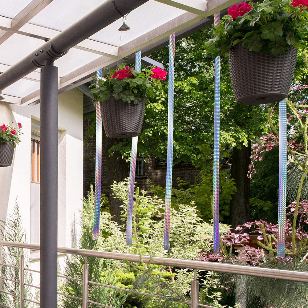 2 Rolls Large Size Bird Deterrent Reflective Scare Tapes Dual-Side Garden Bird Scare Tapes