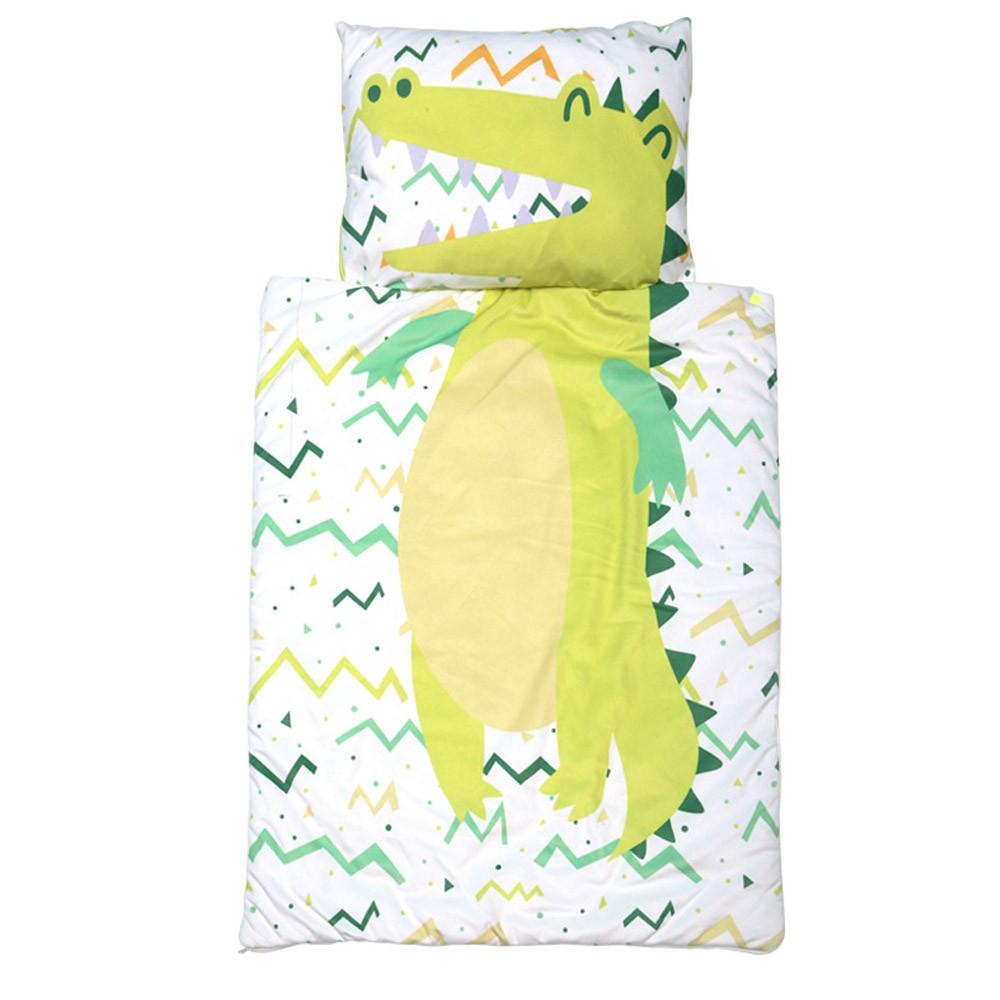 Toddler Nap Mat with Removable Pillow Baby Sleeping Bag Soft Cotton Quilt Zipper Closure Daycare Cushion
