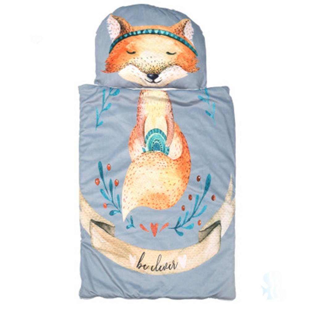 Toddler Nap Mat with Removable Pillow Baby Sleeping Bag Soft Cotton Quilt Zipper Closure Daycare Cushion
