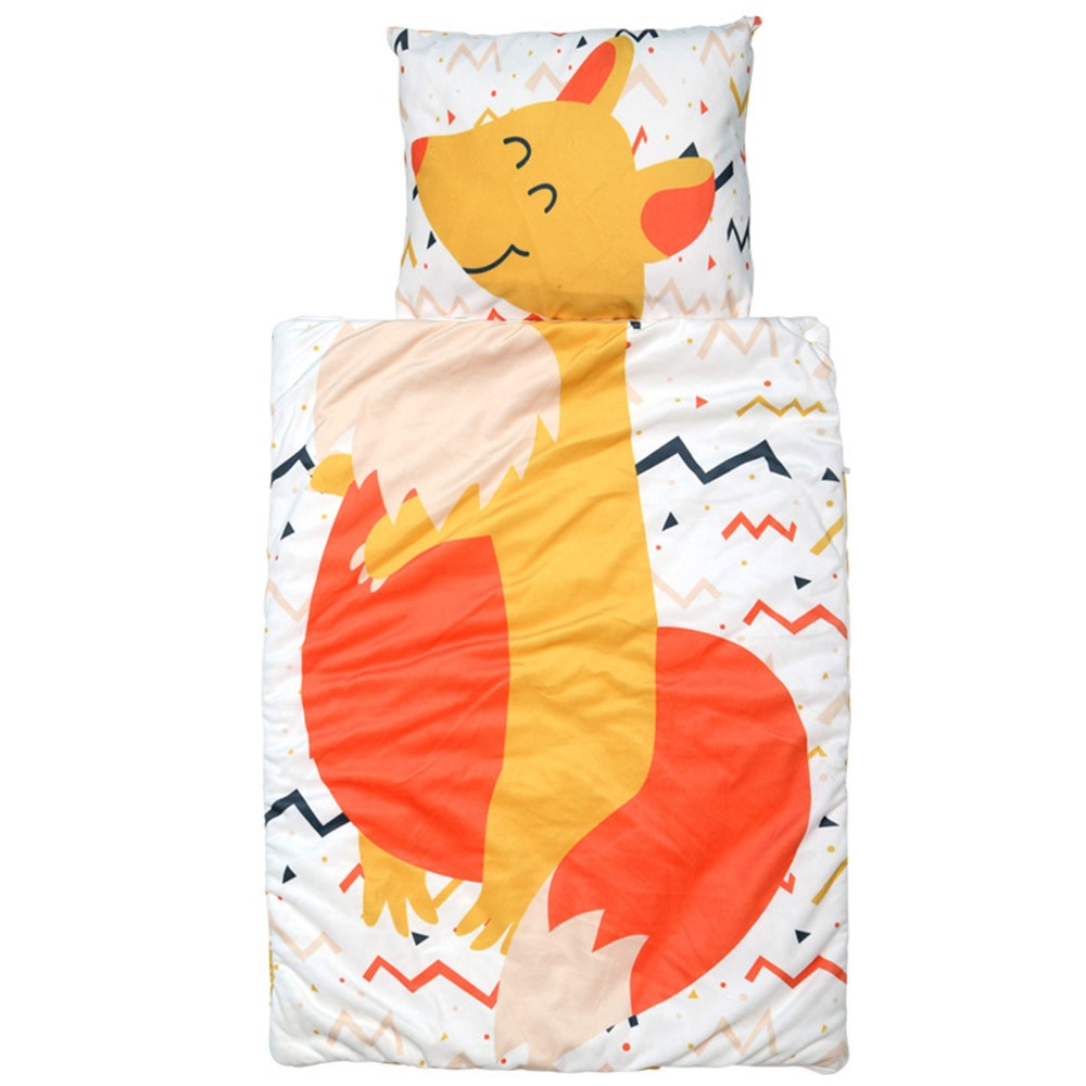 Toddler Nap Mat with Removable Pillow Baby Sleeping Bag Soft Cotton Quilt Zipper Closure Daycare Cushion