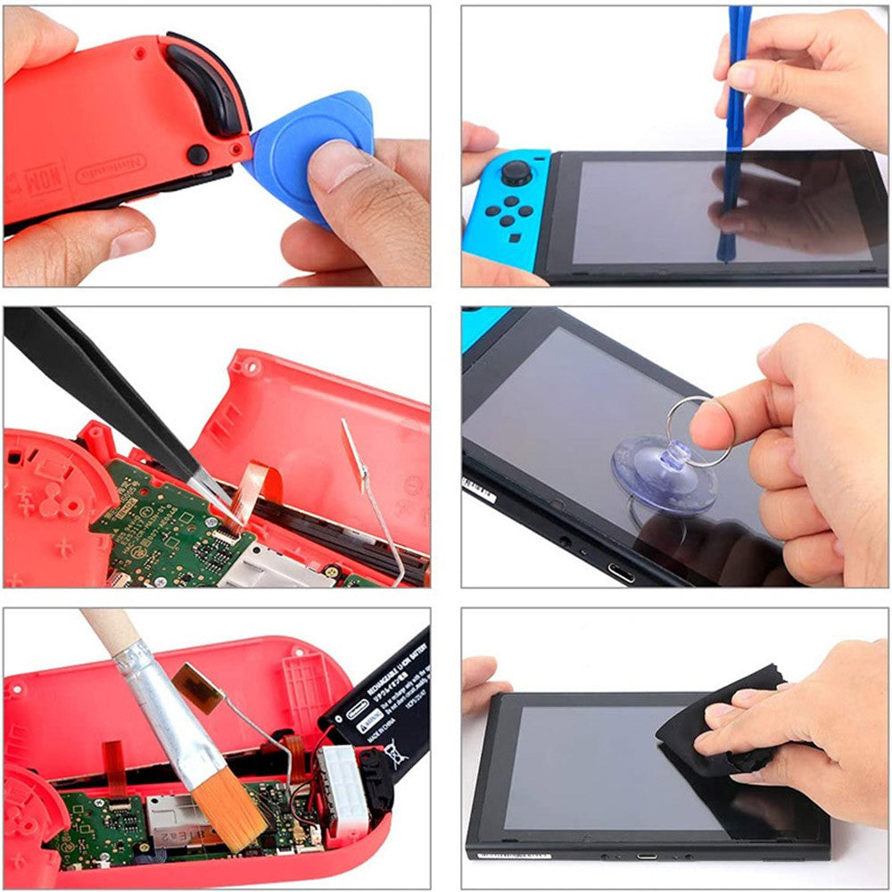 24 in 1 Multifunctional Joystick Controller Repair Kit Joystick Caps Replacement Controller Kit 3D Joystick Replacement for Nintendo Switch Joy-con