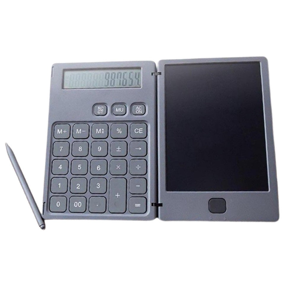 LCD Writing Tablet with Calculator 2 in 1 Calculator Notepad Digital Drawing Board Electronic Handwriting Pad