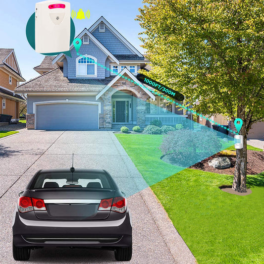 100 Meters Security Driveway Alarm System Wireless Motion Sensor Driveway Alert System