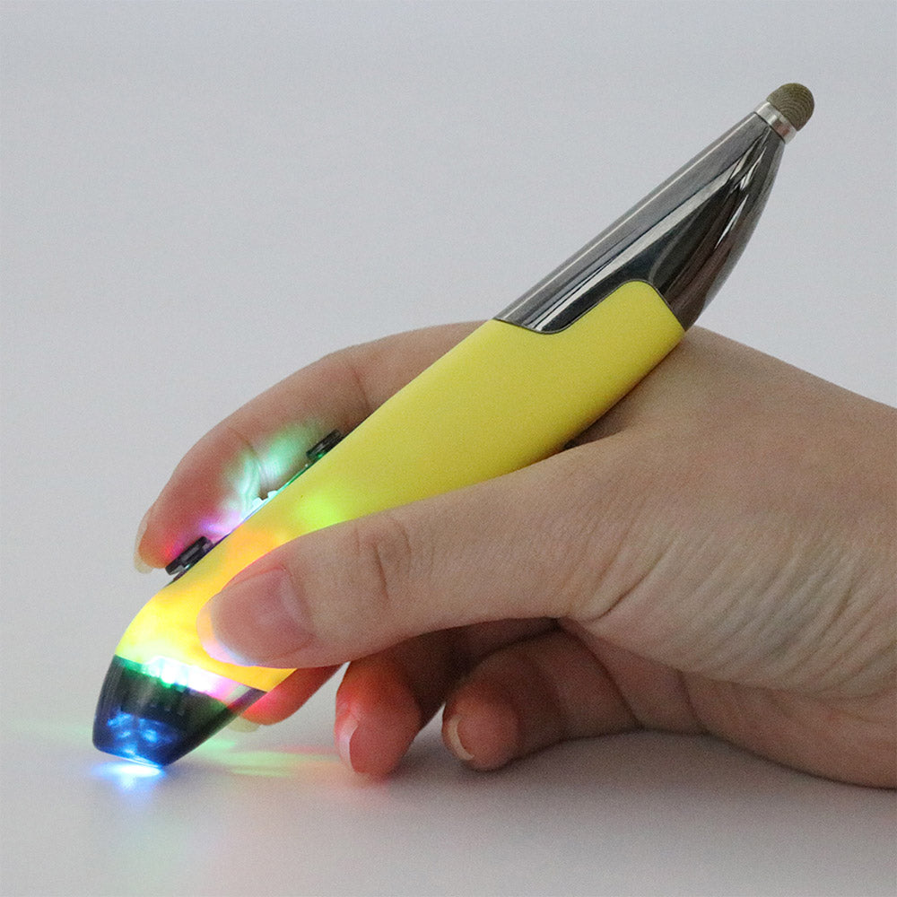 2.4G Bluetooth Wireless Mouse Pen Wireless Mouse Touch Pen USB Rechargeable Mouse Pen Mini Mice for Tablet Laptop Yellow