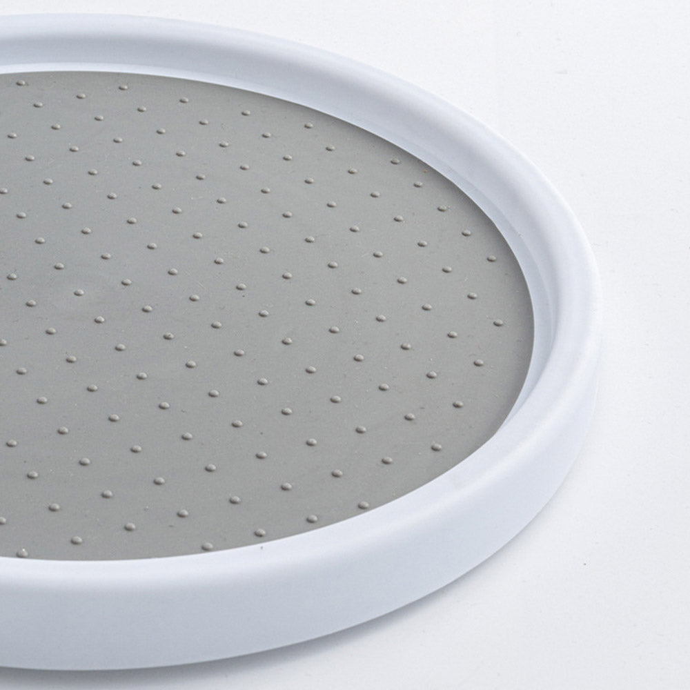 Kitchen Rotating Condiment Storage Rack 360 Degree Rotating Storage Tray Non-Slip Spice Rack Bathroom Swivel Tray Organizer