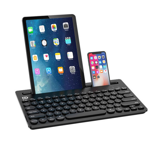 Black Wireless Bluetooth Keyboard Cordless Bluetooth Keyboard for Tablet Cellphone and Computer