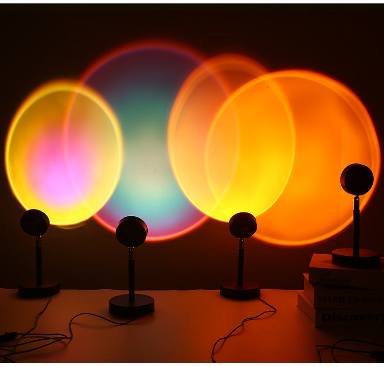 LED Projector Light LED Sun Sunset Rainbow Projector Atmosphere Light Lamp USB Home Decoration Light Style 4