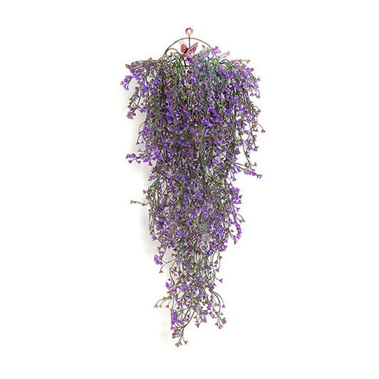 2Pcs Purple Artificial Plants Fake Flower Vines Hanging Garland Plants Home Decoration