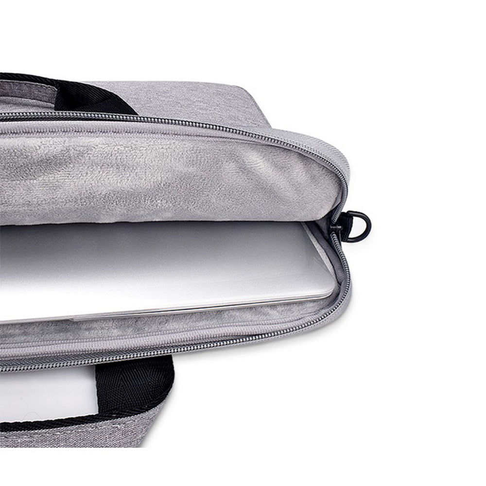 13 Inches Handheld Laptop Bag Portable Lightweight Shoulder Bag Shock Absorption Handbag Light Grey
