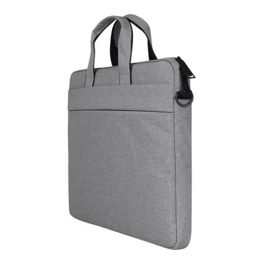 13 Inches Handheld Laptop Bag Portable Lightweight Shoulder Bag Shock Absorption Handbag Light Grey