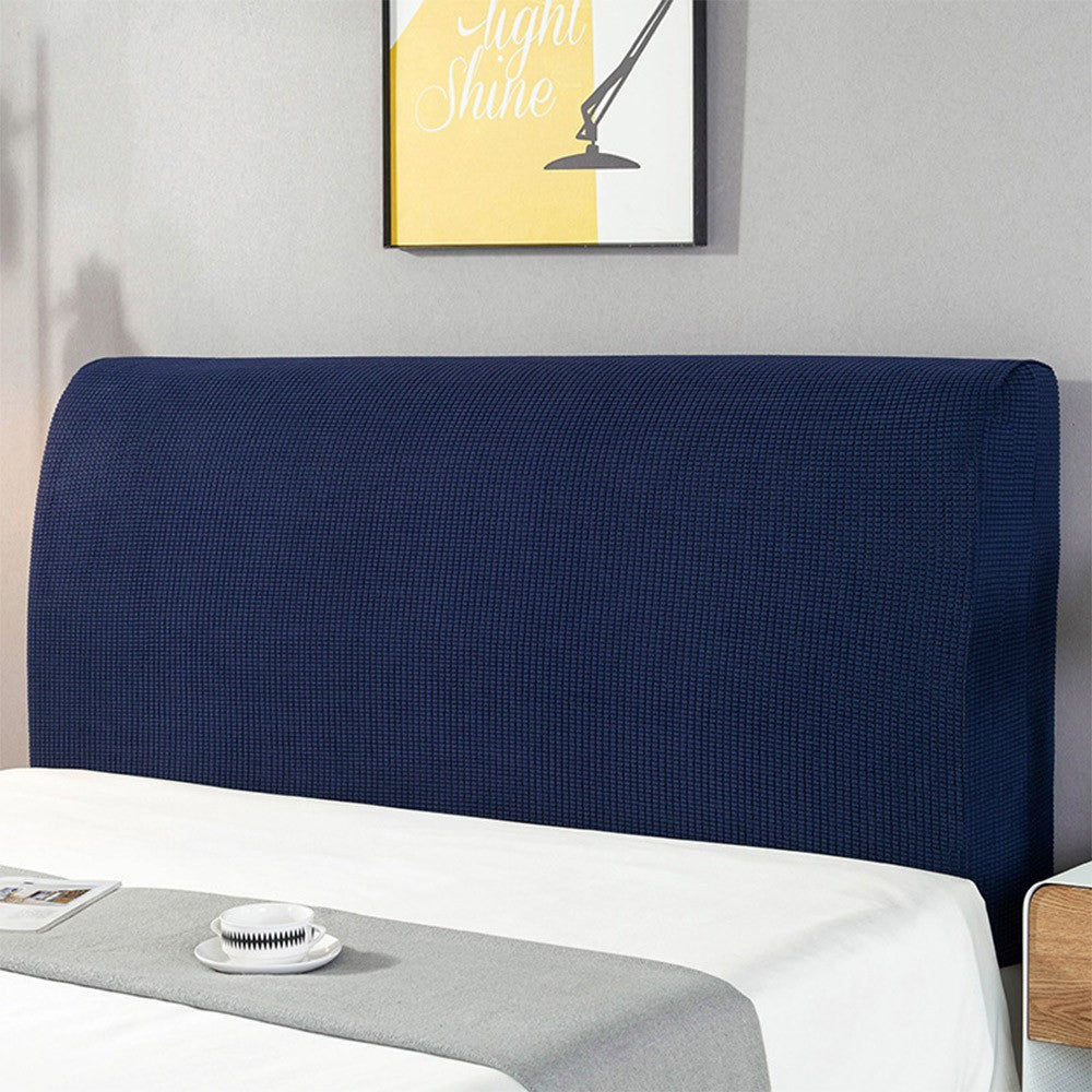 Elastic Bed Headboard Cover Bed Headboard Slipcover Protector Cover Dustproof Bed Head Cover for Bedroom Home Decor Blue L