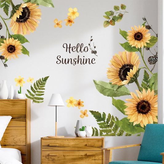Self-adhesive Stickers Plant Wall Stickers Flower Stickers Window Door Stickers Home Art Decoration Style 3