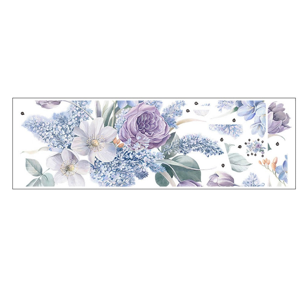 1 X Purple Wall Sticker Window Door Stickers Self-adhesive Stickers Home Wall Art Decoration