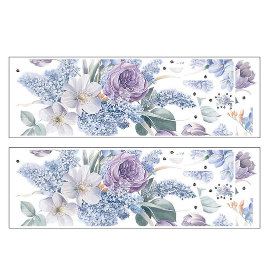 2 X Purple Wall Sticker Window Door Stickers Self-adhesive Stickers Home Wall Art Decoration